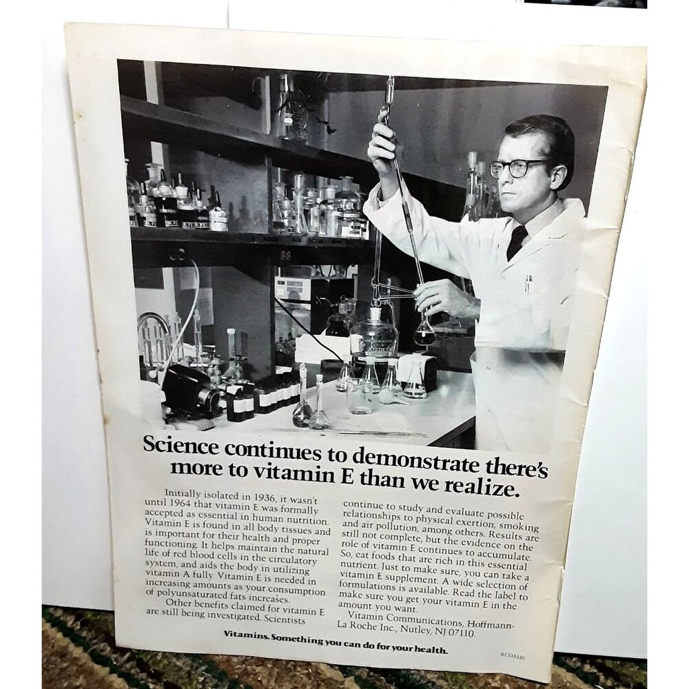 1981 Science Vitamin E More Than We Realize Original Print Ad